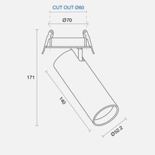 Andro XS Semi-recessed gallery detail image