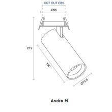 Andro M Semi-recessed gallery detail image