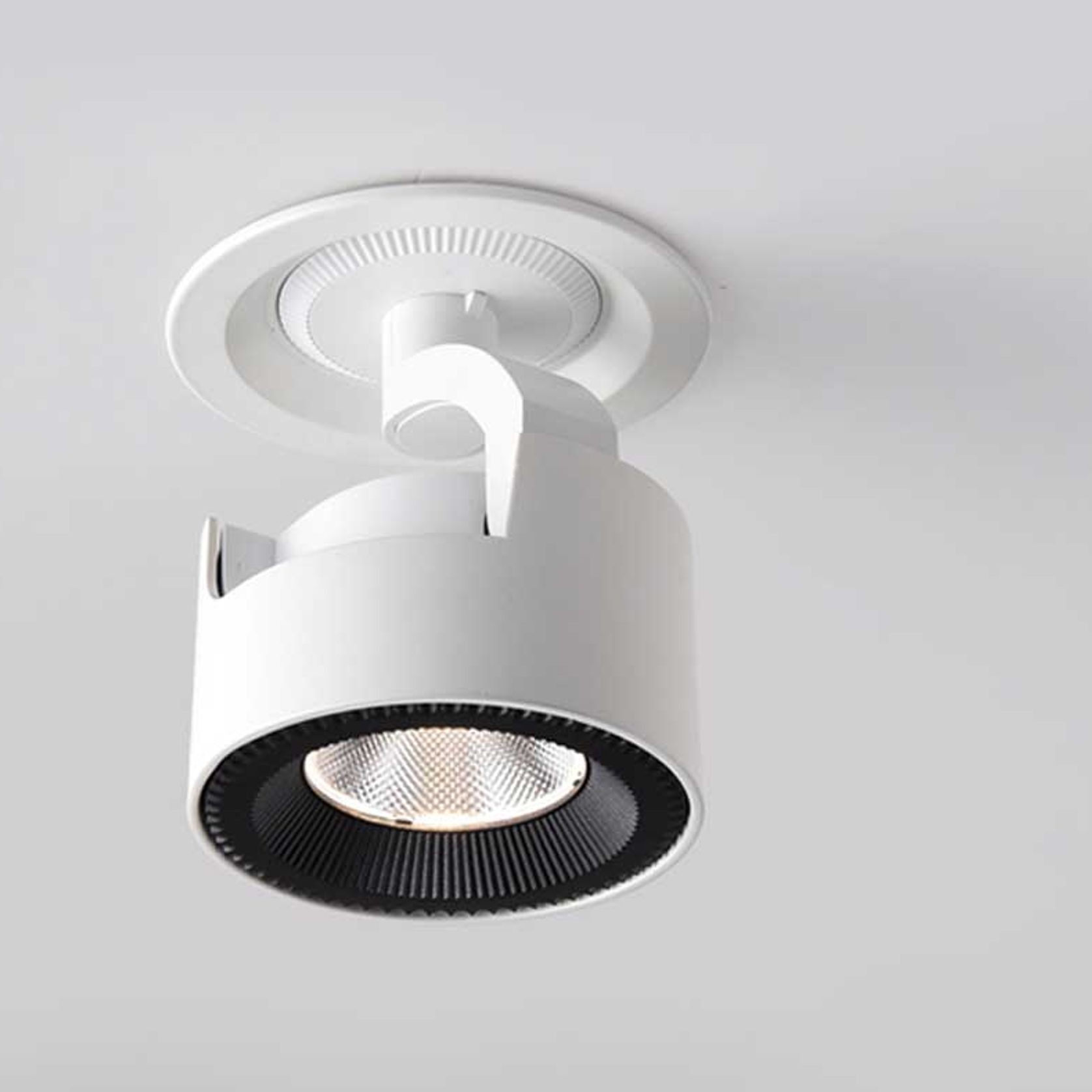 White adjustable downlight