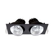 Cevon Dark Art Tilt/Rotate - 2x 14W Double Downlight gallery detail image