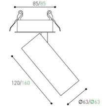 LED Recessed Swivel Omni-Directional (Long) Downlight gallery detail image