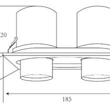 Twin Square Snoot 2x25W Feature Downlight gallery detail image