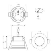 ZELA Fire Rated Fixed Downlight gallery detail image