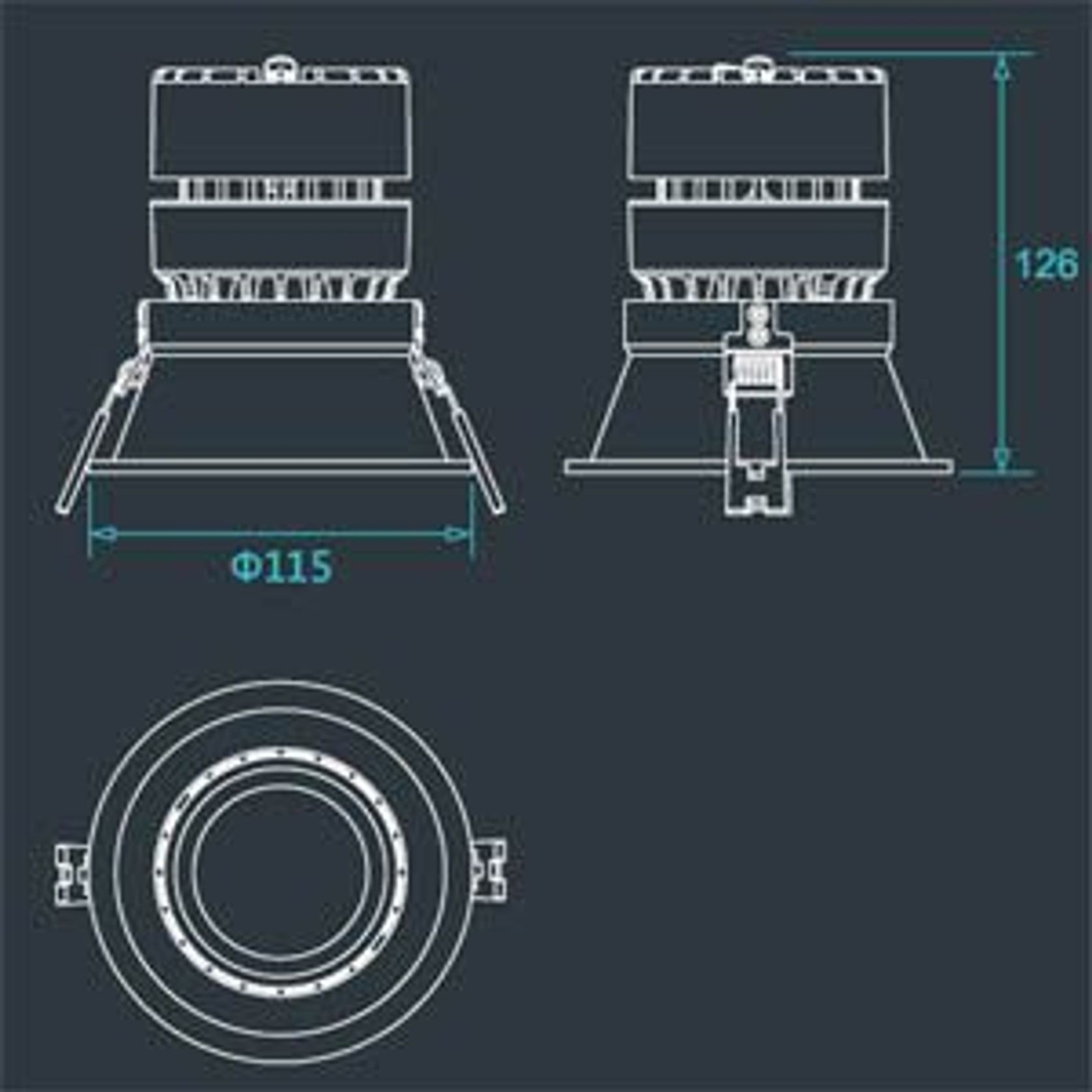 Low Glare Commercial  LED Downlight gallery detail image