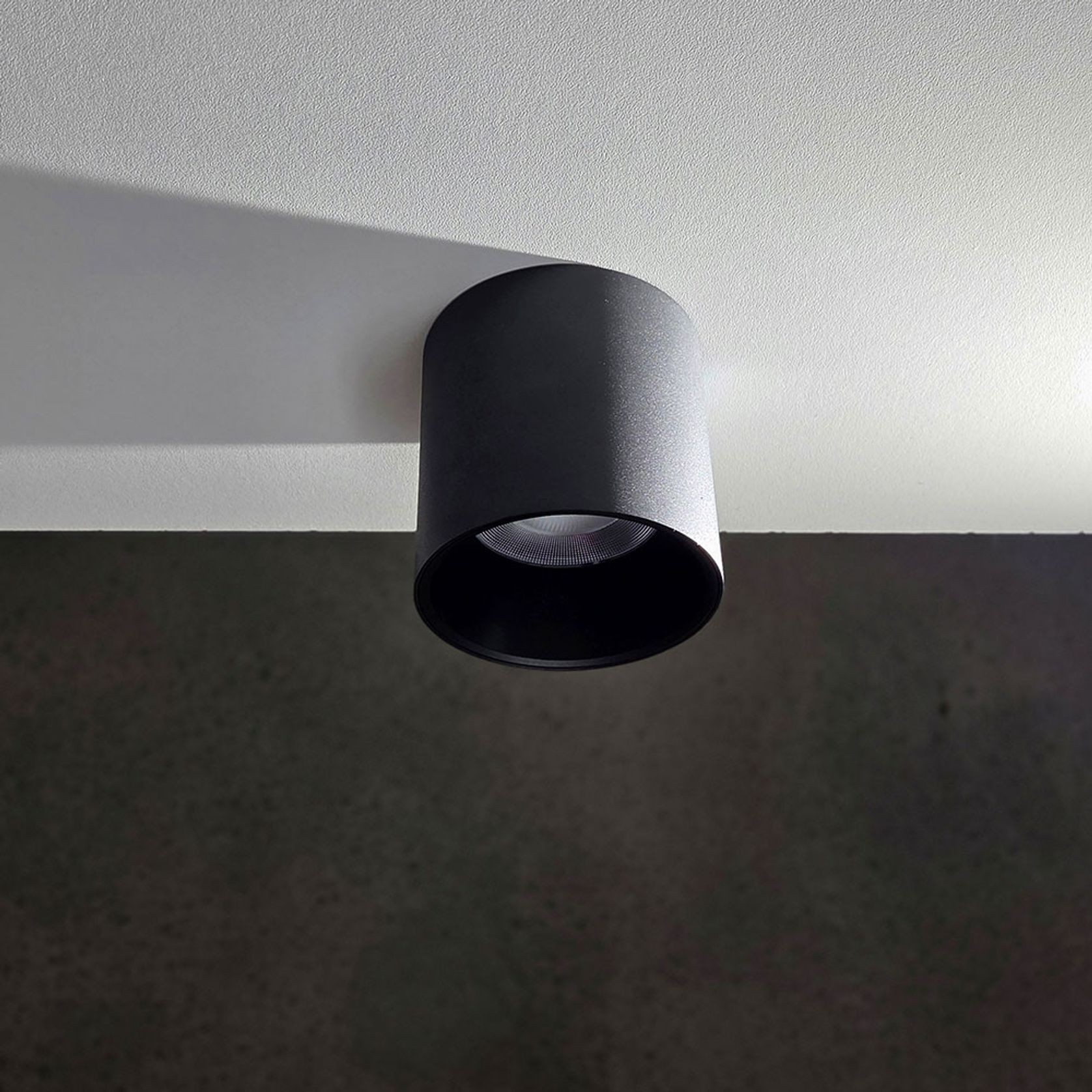 20W York surface mounted downlight in black fitting colour