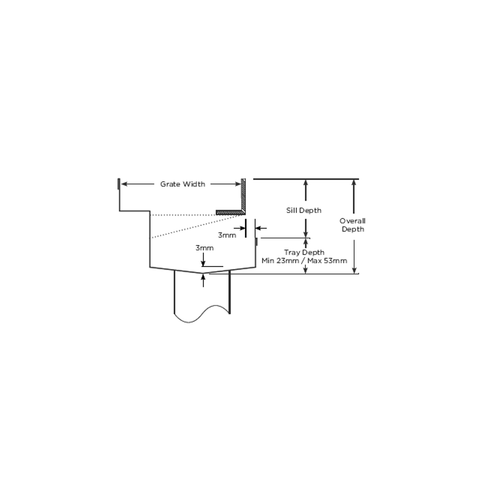 65ARTDi Threshold Drain for door track gallery detail image