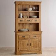 French Rustic Solid Oak Hutch Dresser gallery detail image