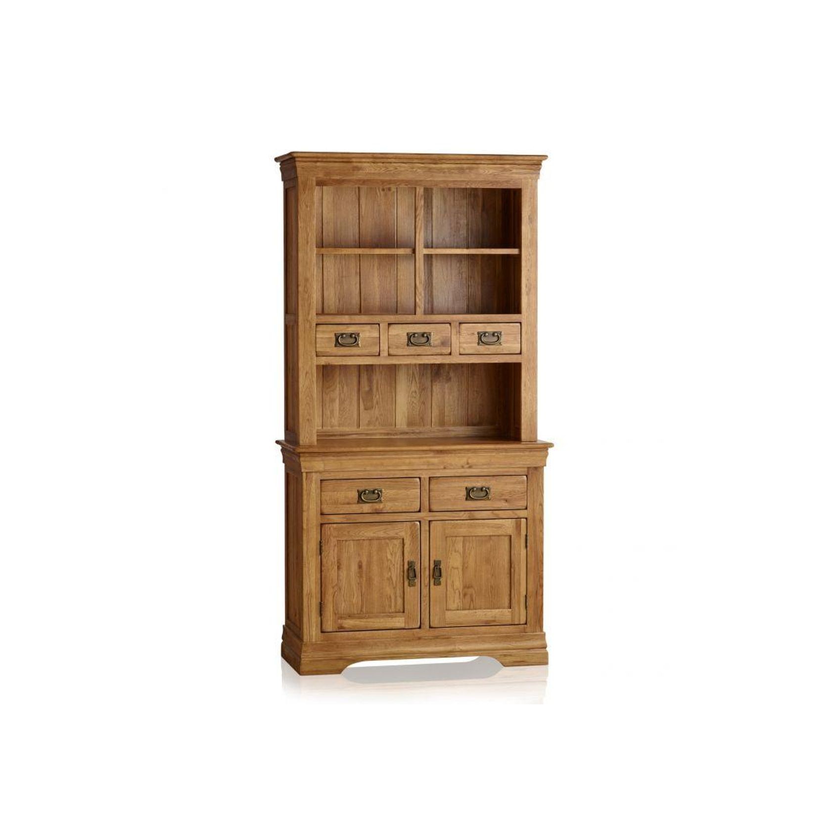 French Rustic Solid Oak Hutch Dresser gallery detail image