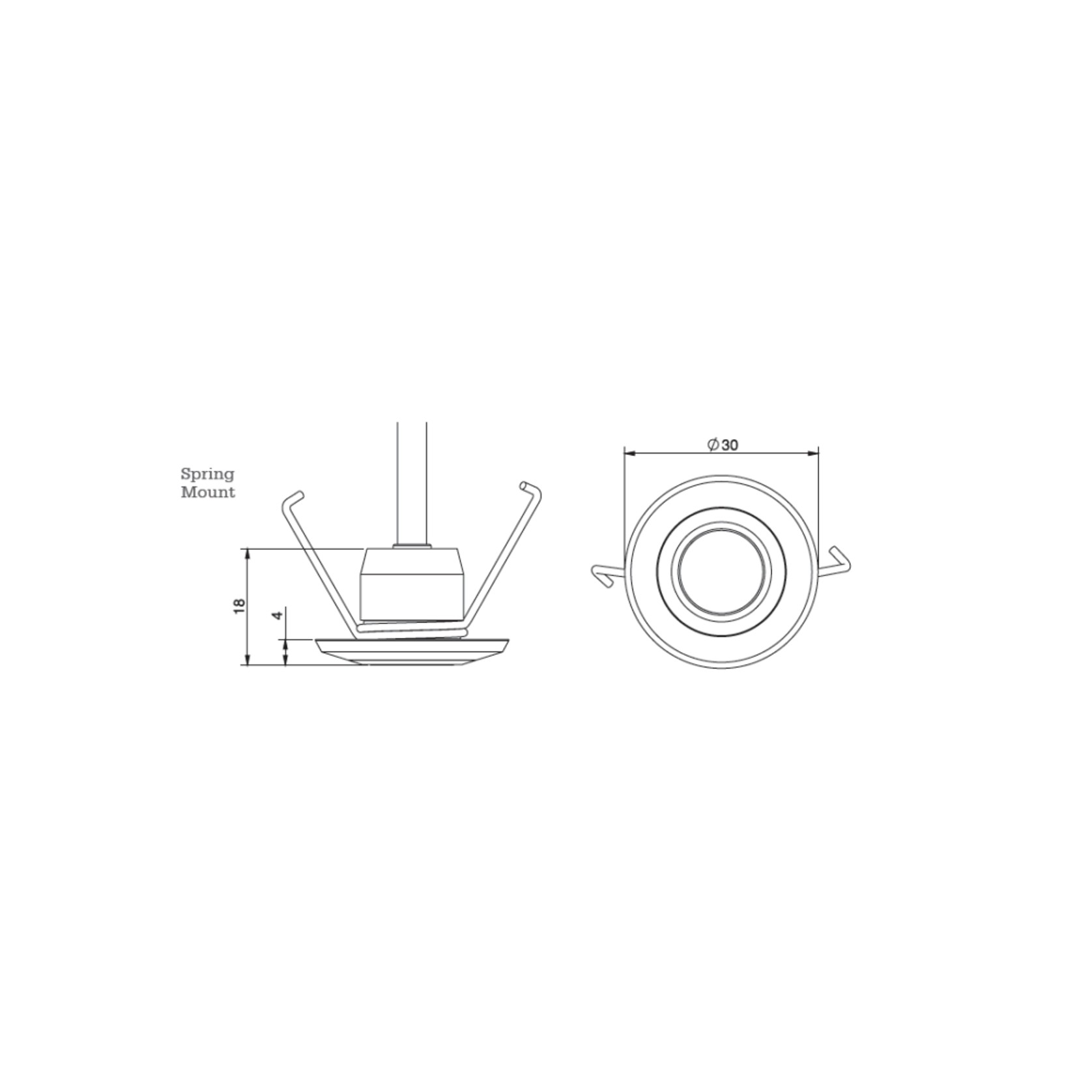 Mini-LIGHTZ  Spring Mount Downlight  gallery detail image