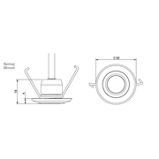 Mini-LIGHTZ  Spring Mount Downlight  gallery detail image