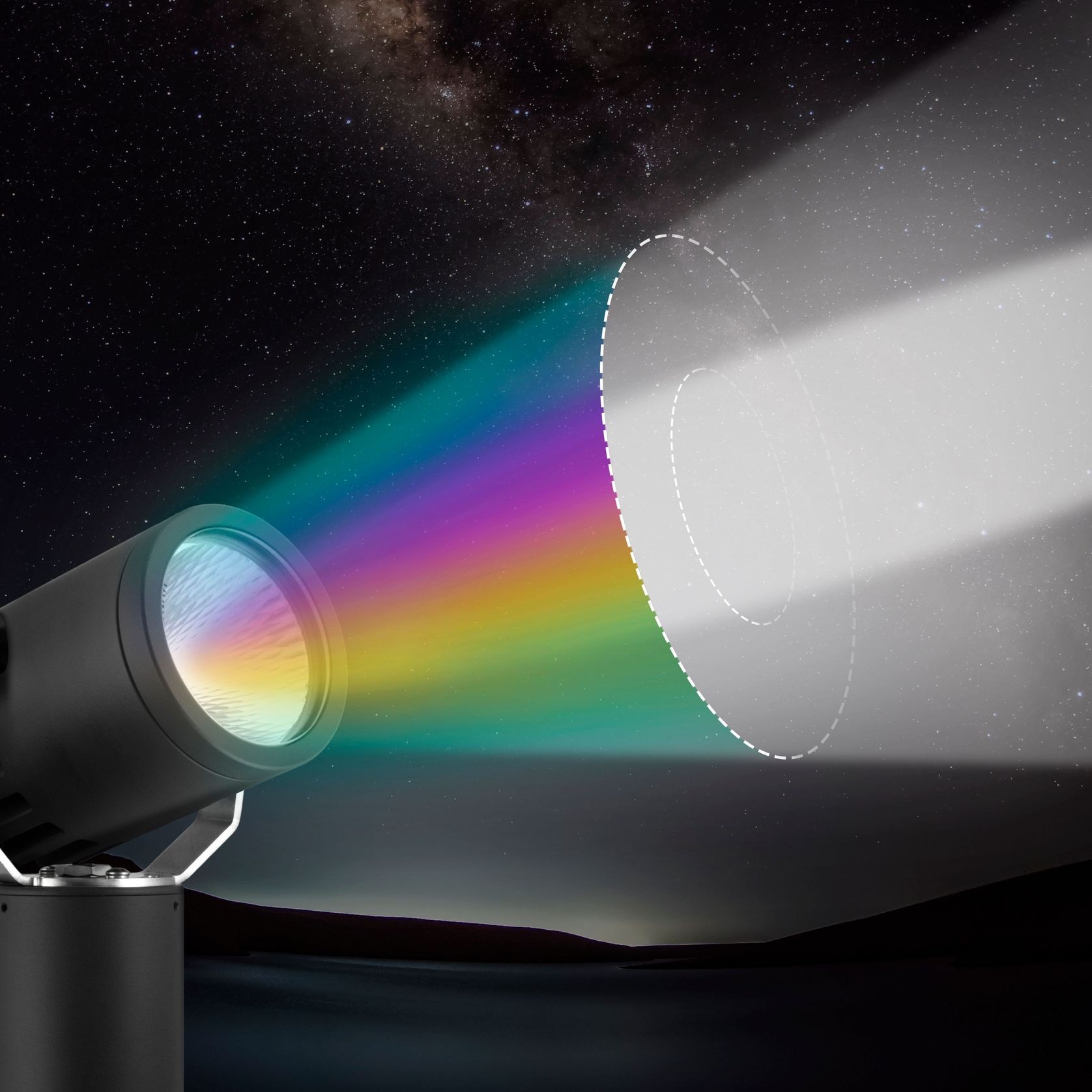 Hunza™ Ultra 35 Liquid Beam™ RGBW Pole Spotlight gallery detail image