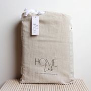 100% French Flax Linen Duvet Cover Set - Natural Oat gallery detail image