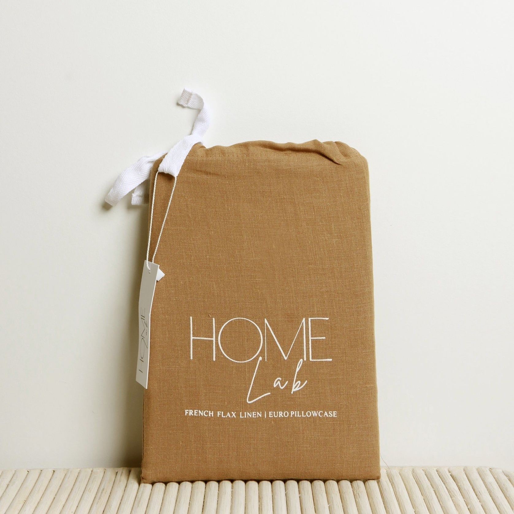 100% French Flax Linen Euro Pillowcase - Ginger gallery detail image