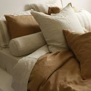 100% French Flax Linen Duvet Cover Set - Ginger gallery detail image