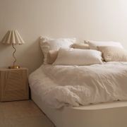 100% French Flax Linen Duvet Cover Set - White gallery detail image