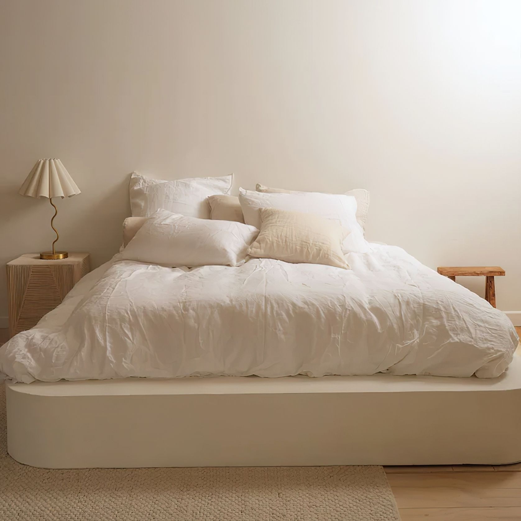 100 French Flax Linen Duvet Cover Set White ArchiPro NZ