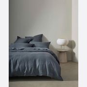 Ravello Linen Quilt Cover - Denim | Weave Home Bed Linen gallery detail image
