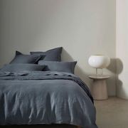 Ravello Linen Quilt Cover - Denim | Weave Home Bed Linen gallery detail image