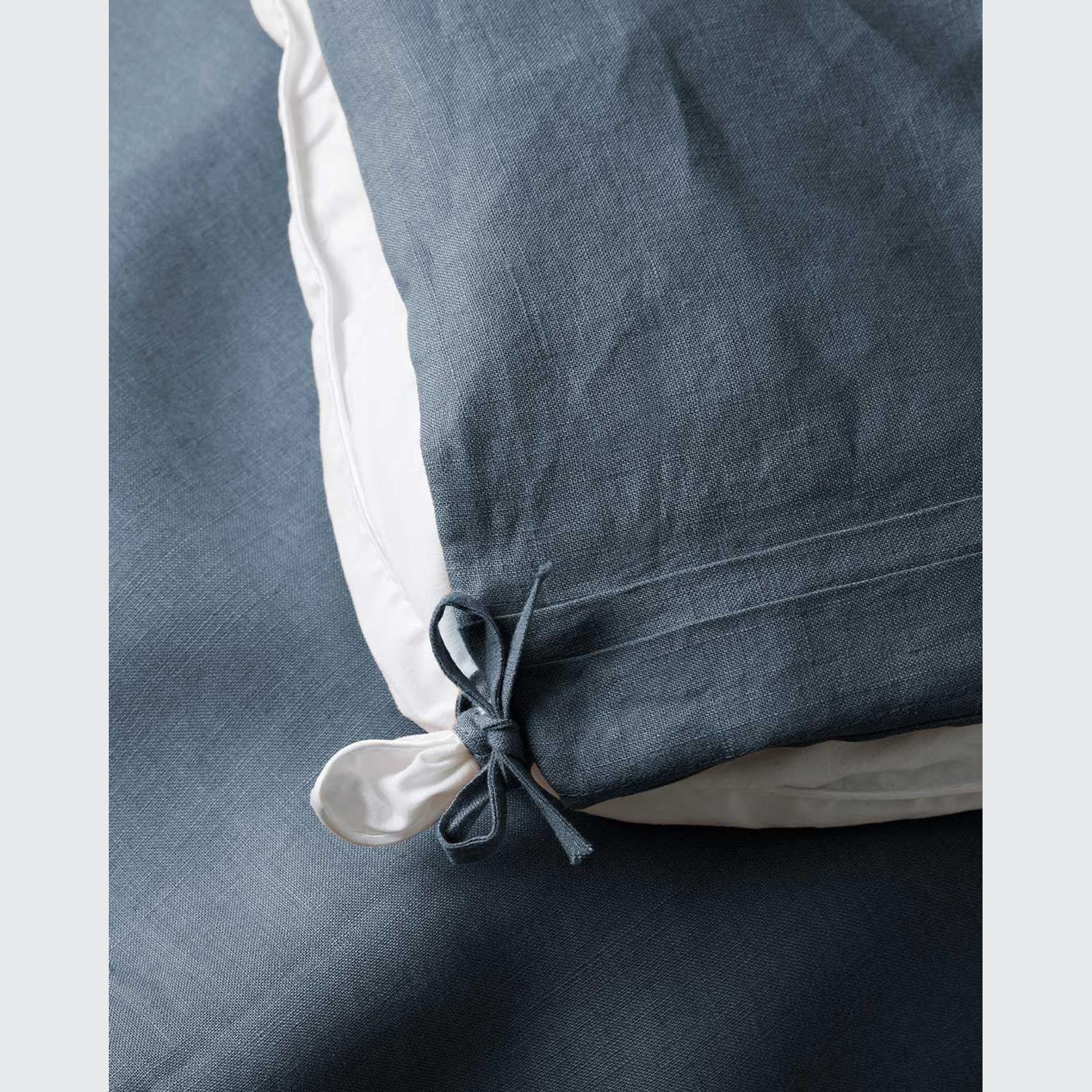 Ravello Linen Quilt Cover - Denim | Weave Home Bed Linen gallery detail image