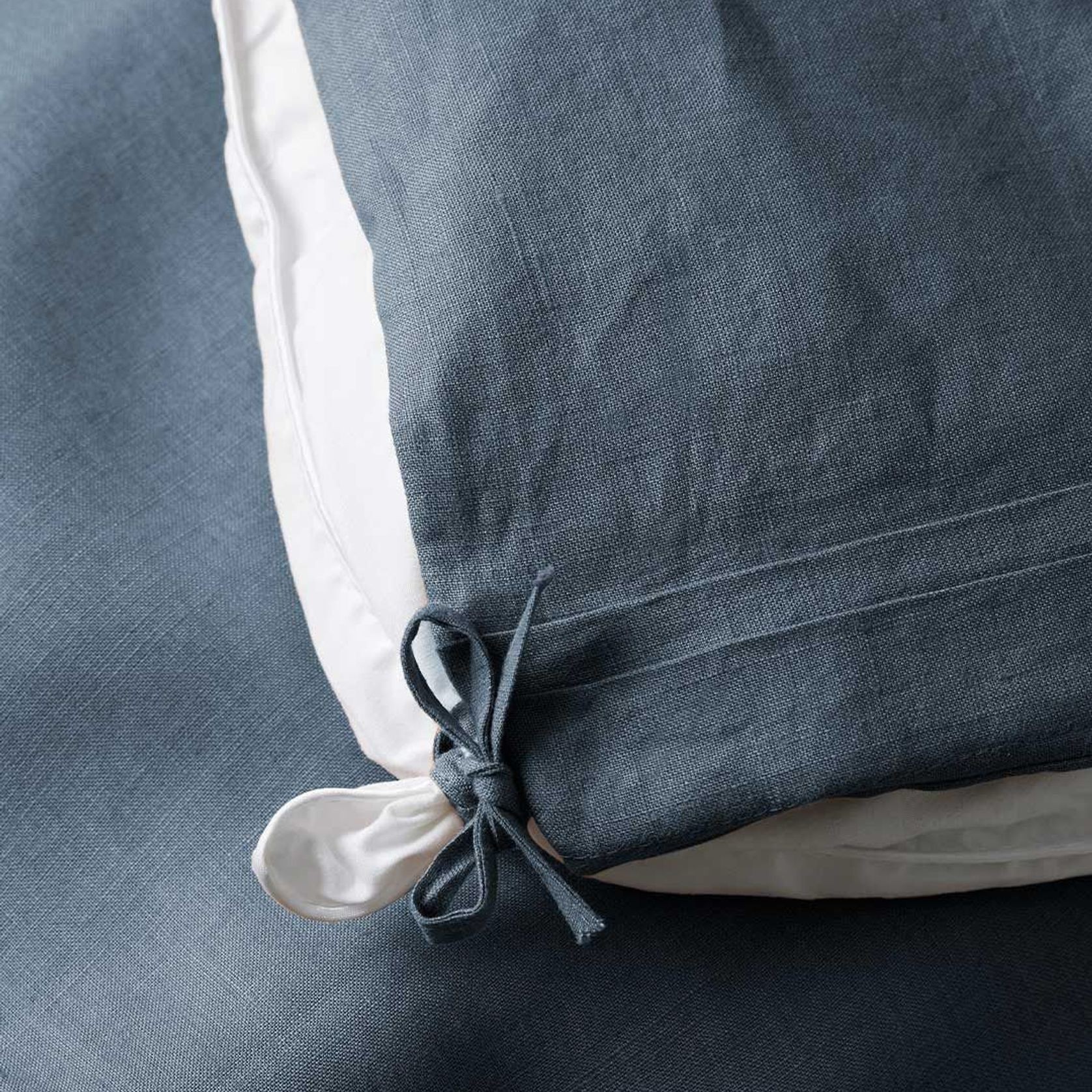 Ravello Linen Quilt Cover - Denim | Weave Home Bed Linen gallery detail image