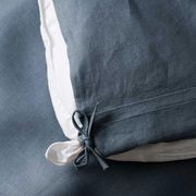 Ravello Linen Quilt Cover - Denim | Weave Home Bed Linen gallery detail image