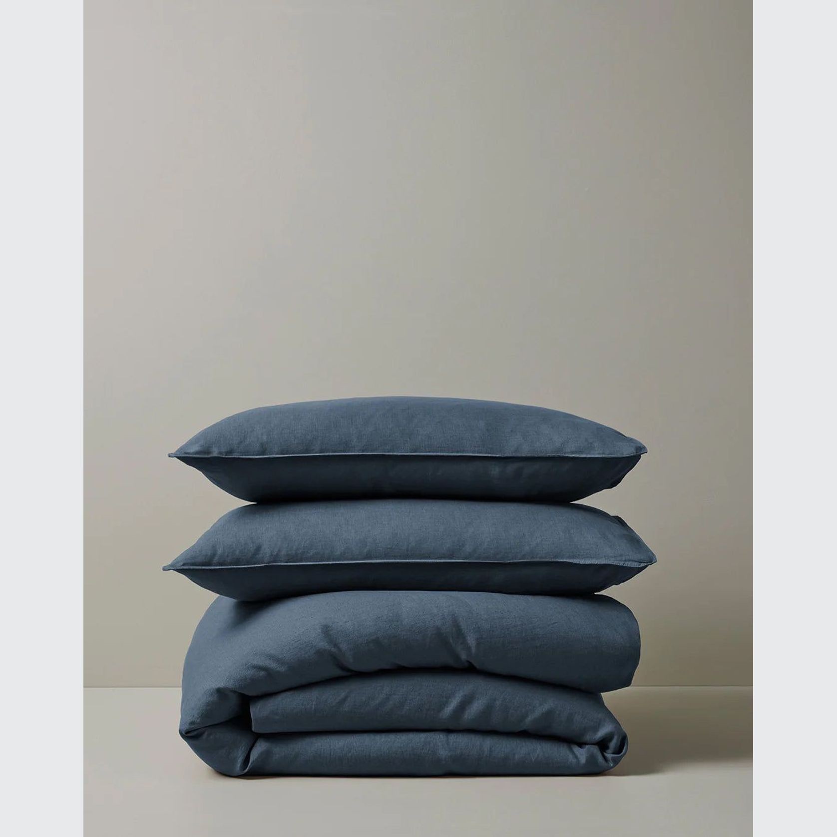 Ravello Linen Quilt Cover - Denim | Weave Home Bed Linen gallery detail image