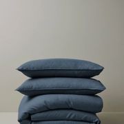 Ravello Linen Quilt Cover - Denim | Weave Home Bed Linen gallery detail image