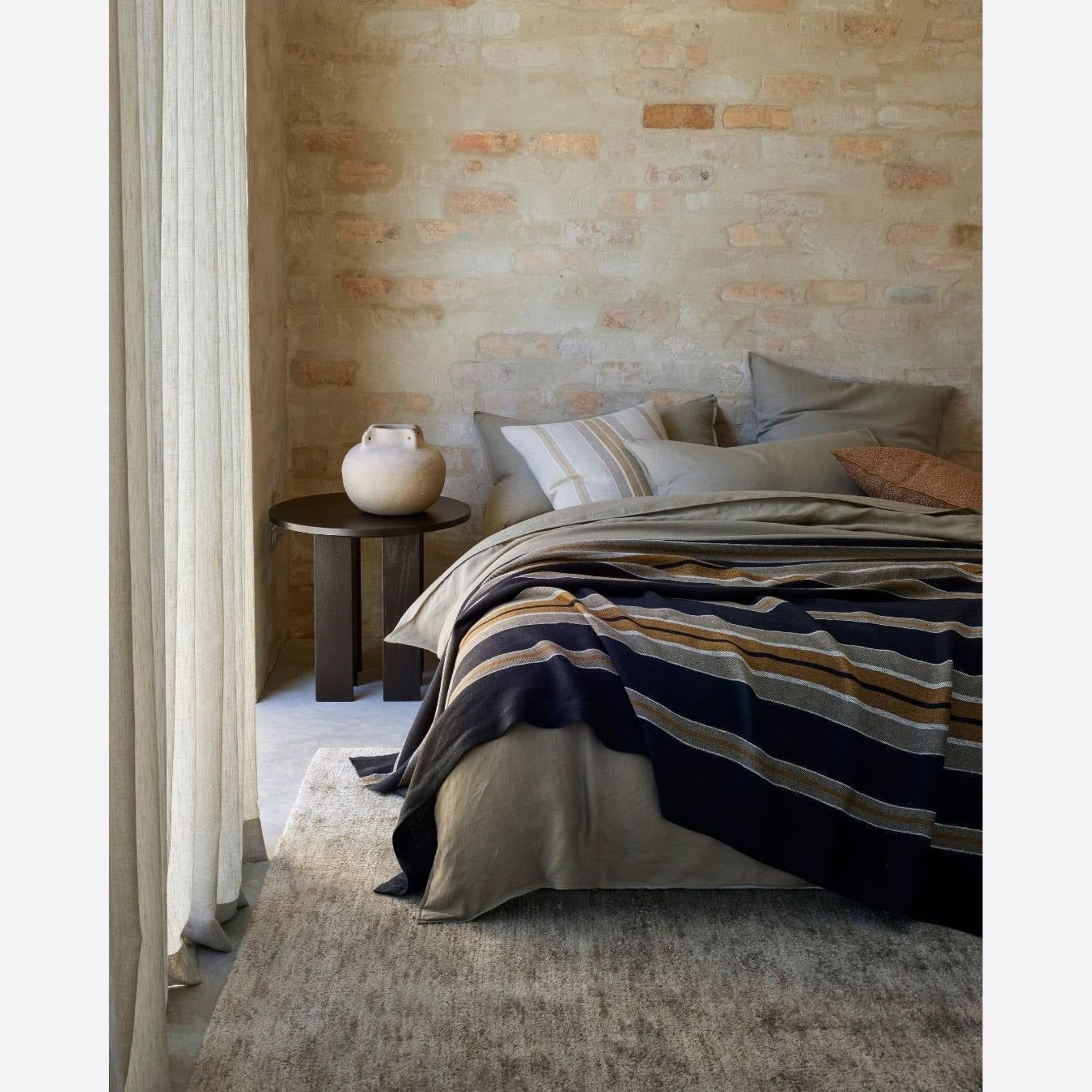 Ravello Linen Quilt Cover - Caper | Weave Home Bed Linen gallery detail image