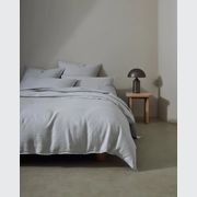 Ravello Linen Quilt Cover - Silver | Weave Home Bed Linen gallery detail image