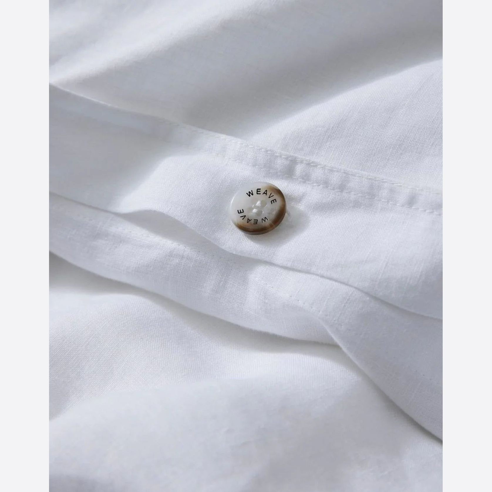 Ravello Linen Quilt Cover - White | Weave Home Bed Linen gallery detail image