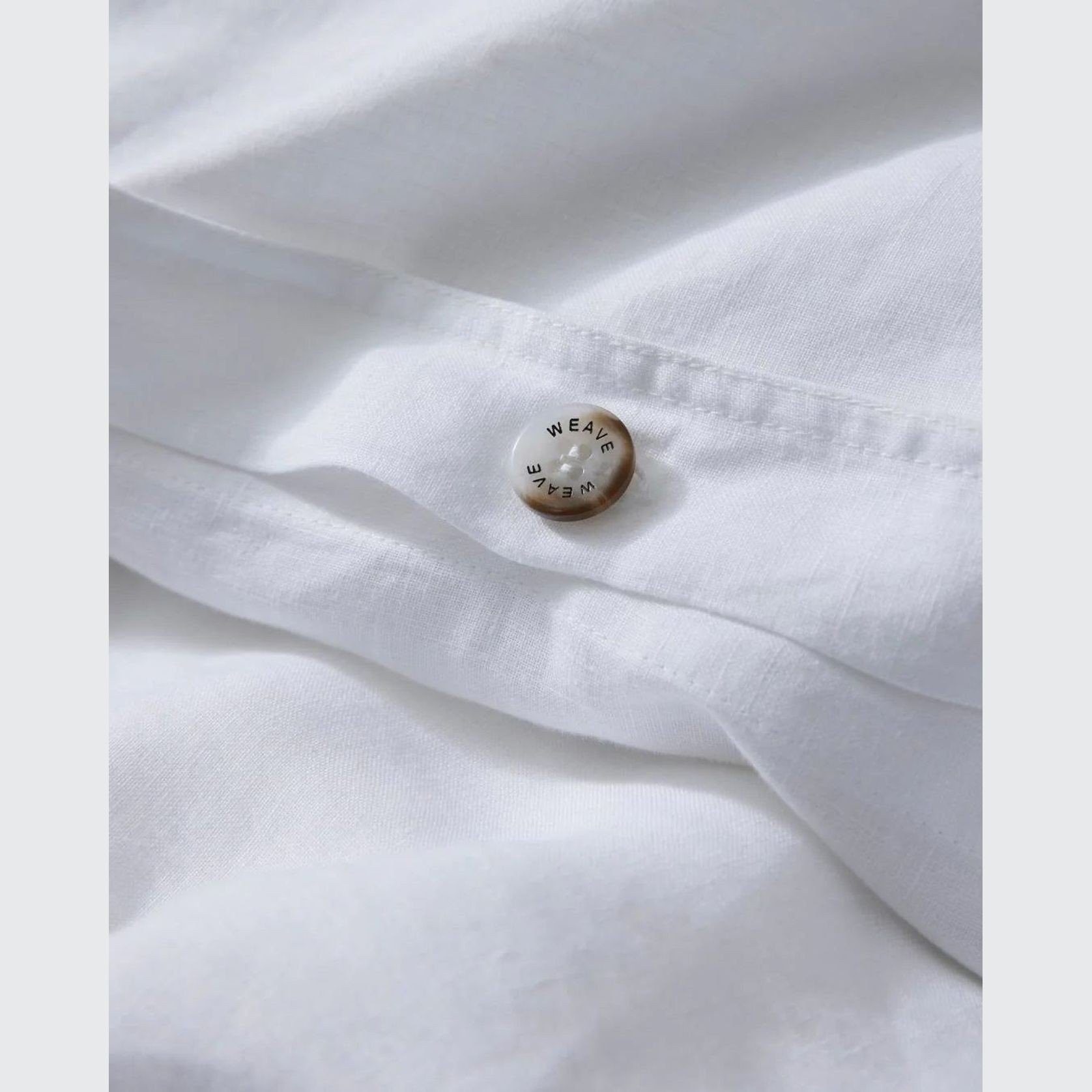 Ravello Linen Quilt Cover - White | Weave Home Bed Linen gallery detail image