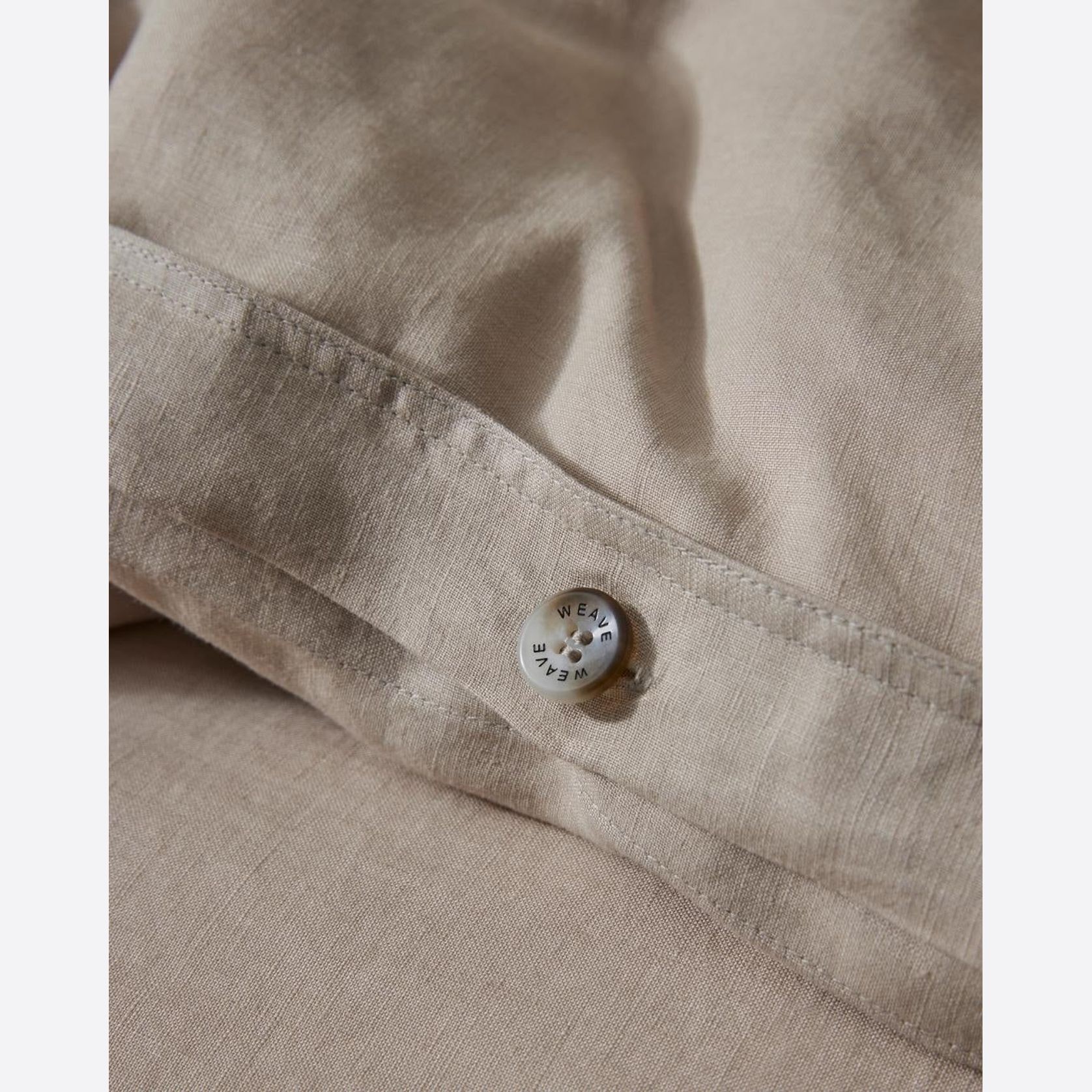 Ravello Linen Quilt Cover - Shell | Weave Home Bed Linen gallery detail image