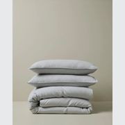 Ravello Linen Quilt Cover - Silver | Weave Home Bed Linen gallery detail image