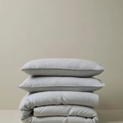 Ravello Linen Quilt Cover - Silver | Weave Home Bed Linen gallery detail image