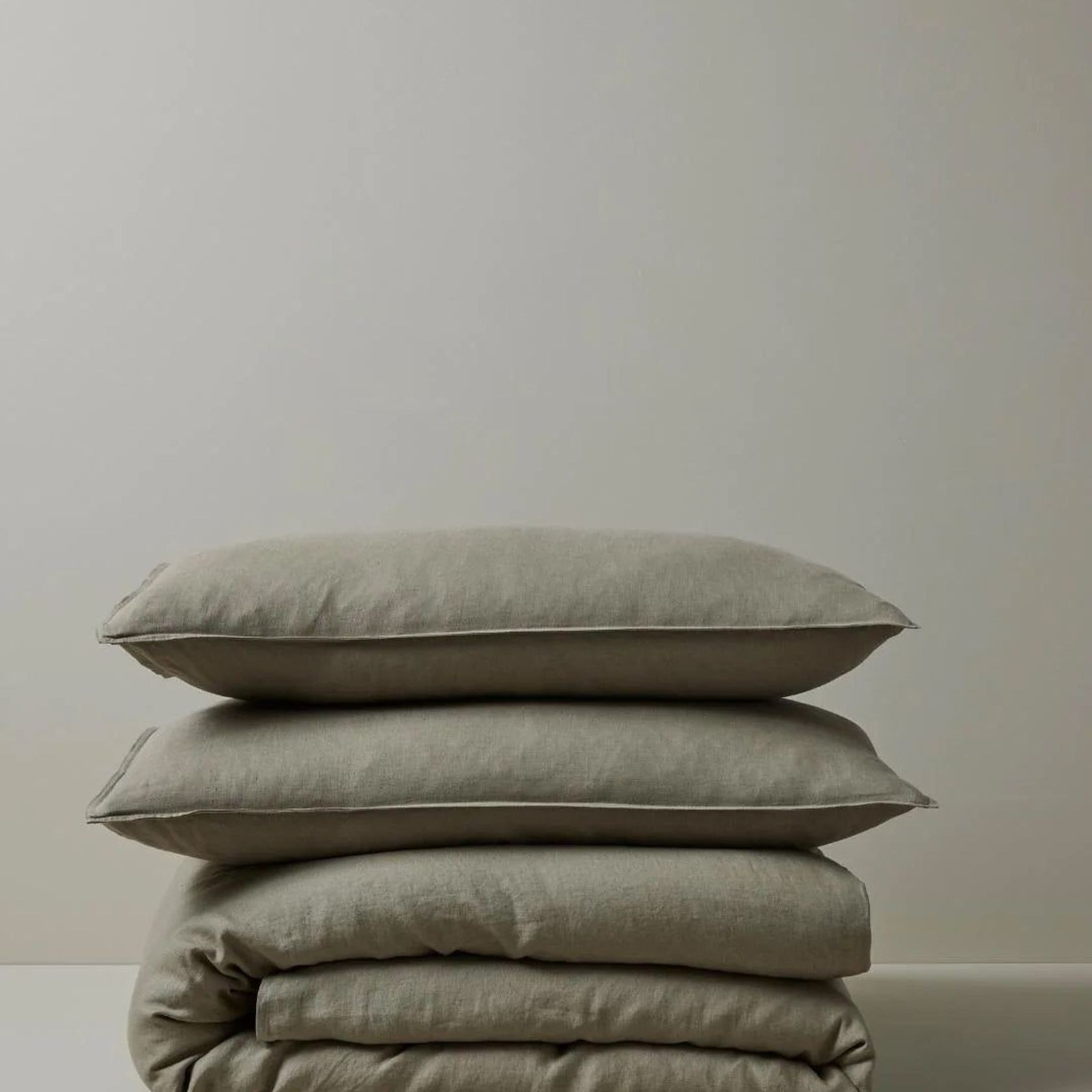 Ravello Linen Quilt Cover - Caper | Weave Home Bed Linen gallery detail image