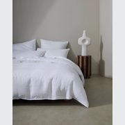 Ravello Linen Quilt Cover - White | Weave Home Bed Linen gallery detail image