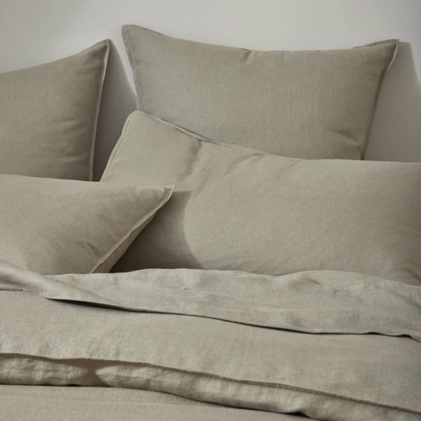 Ravello Linen Quilt Cover - Caper | Weave Home Bed Linen gallery detail image