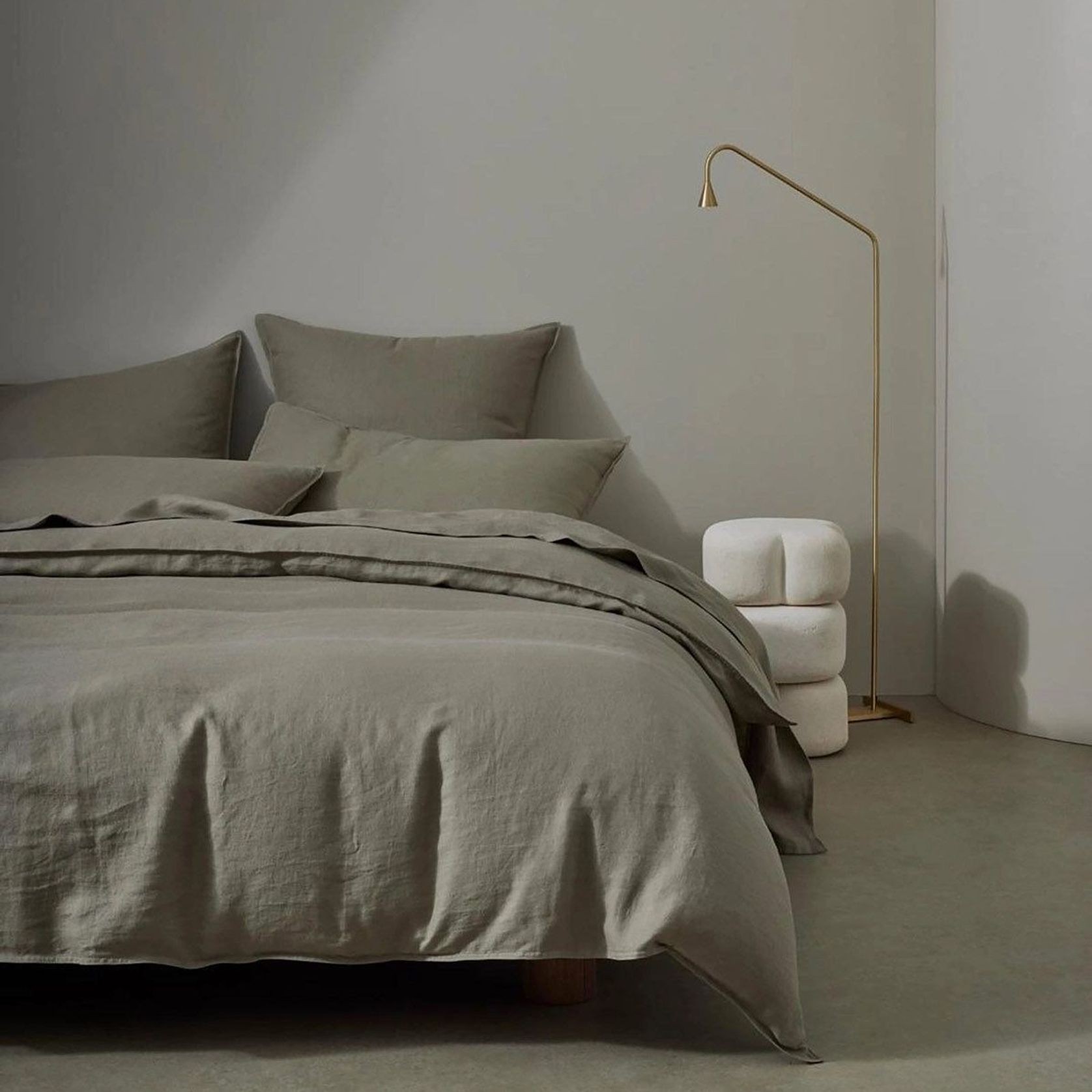 Ravello Linen Quilt Cover - Caper | Weave Home Bed Linen gallery detail image