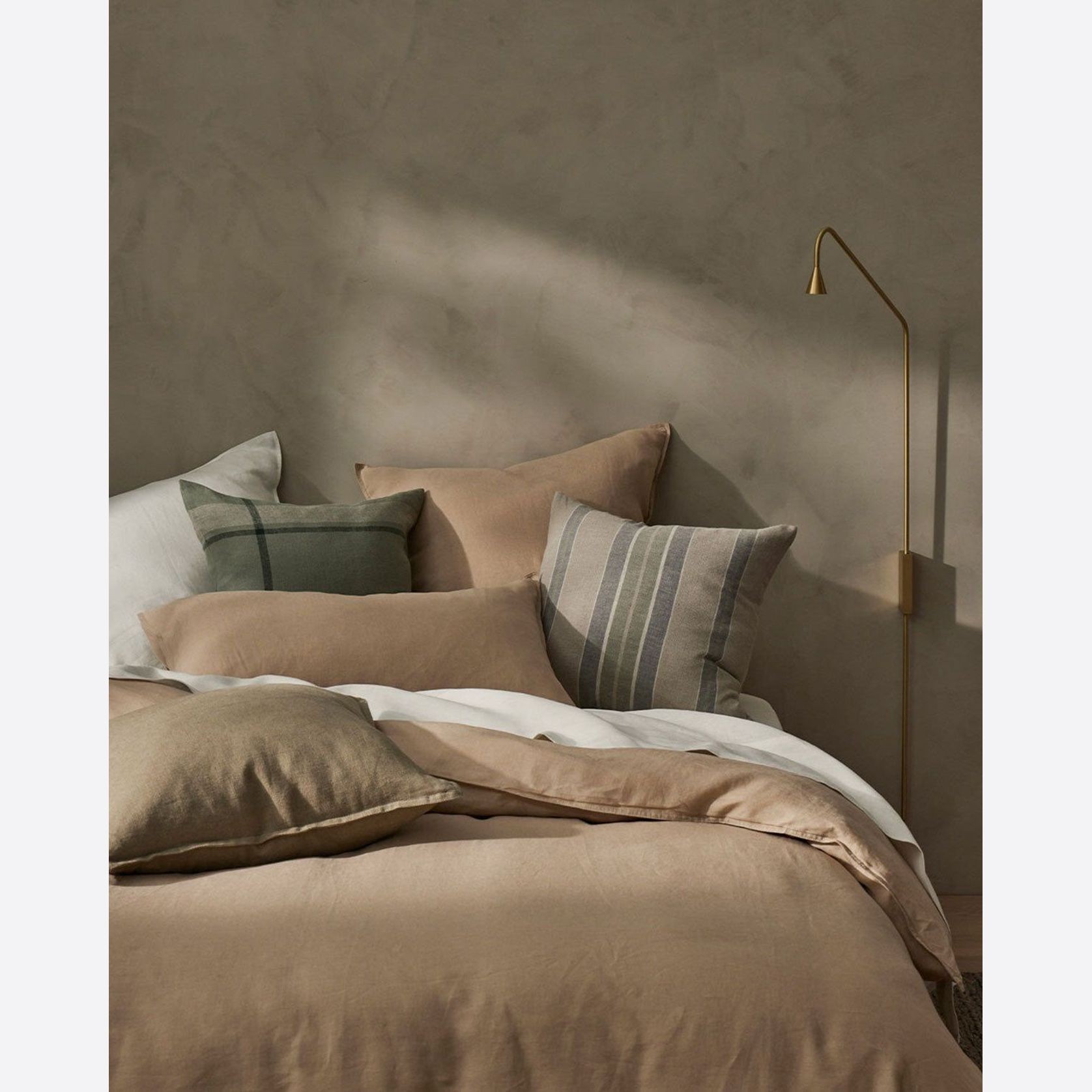 Ravello Linen Quilt Cover - Shell | Weave Home Bed Linen gallery detail image