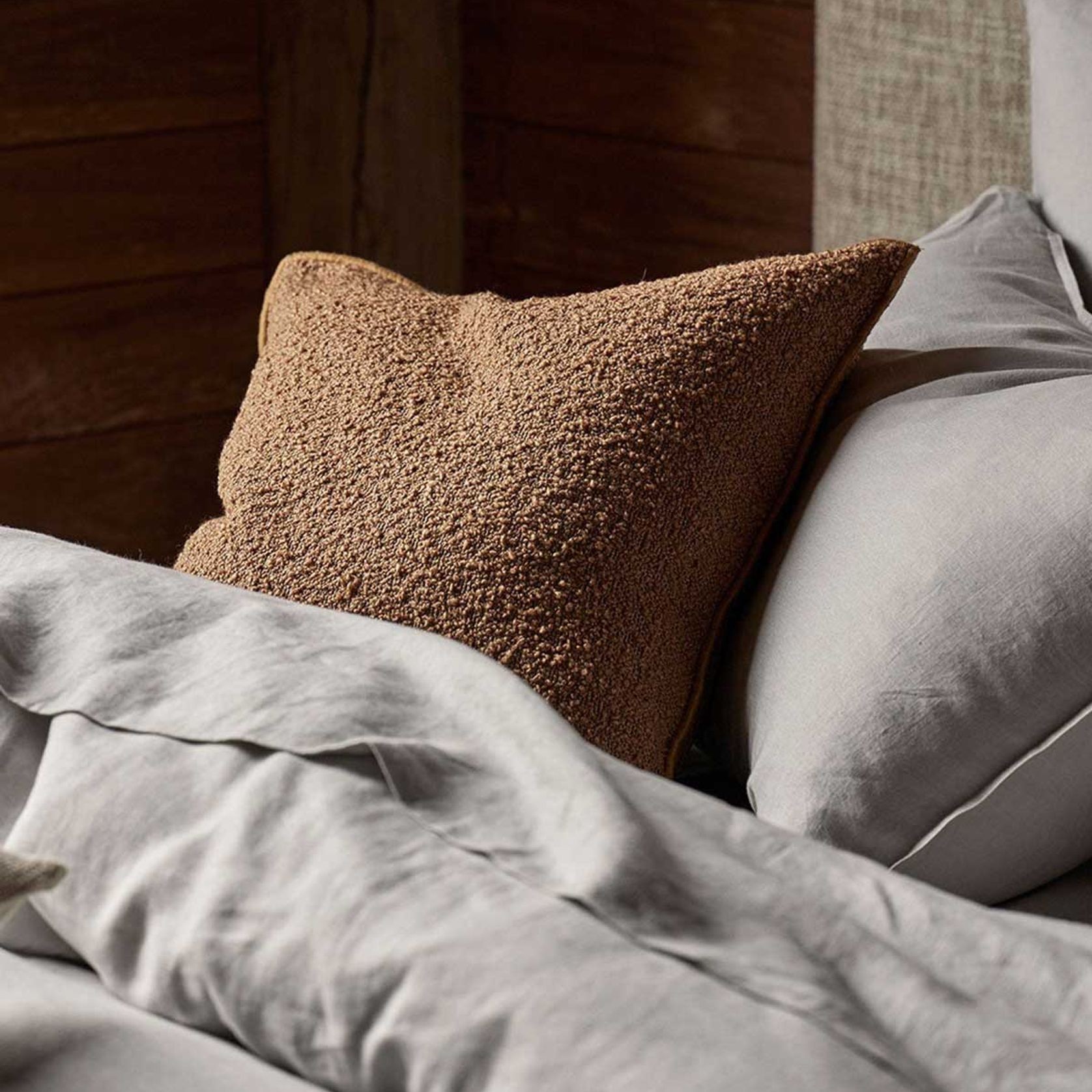 Ravello Linen Quilt Cover - Silver | Weave Home Bed Linen gallery detail image