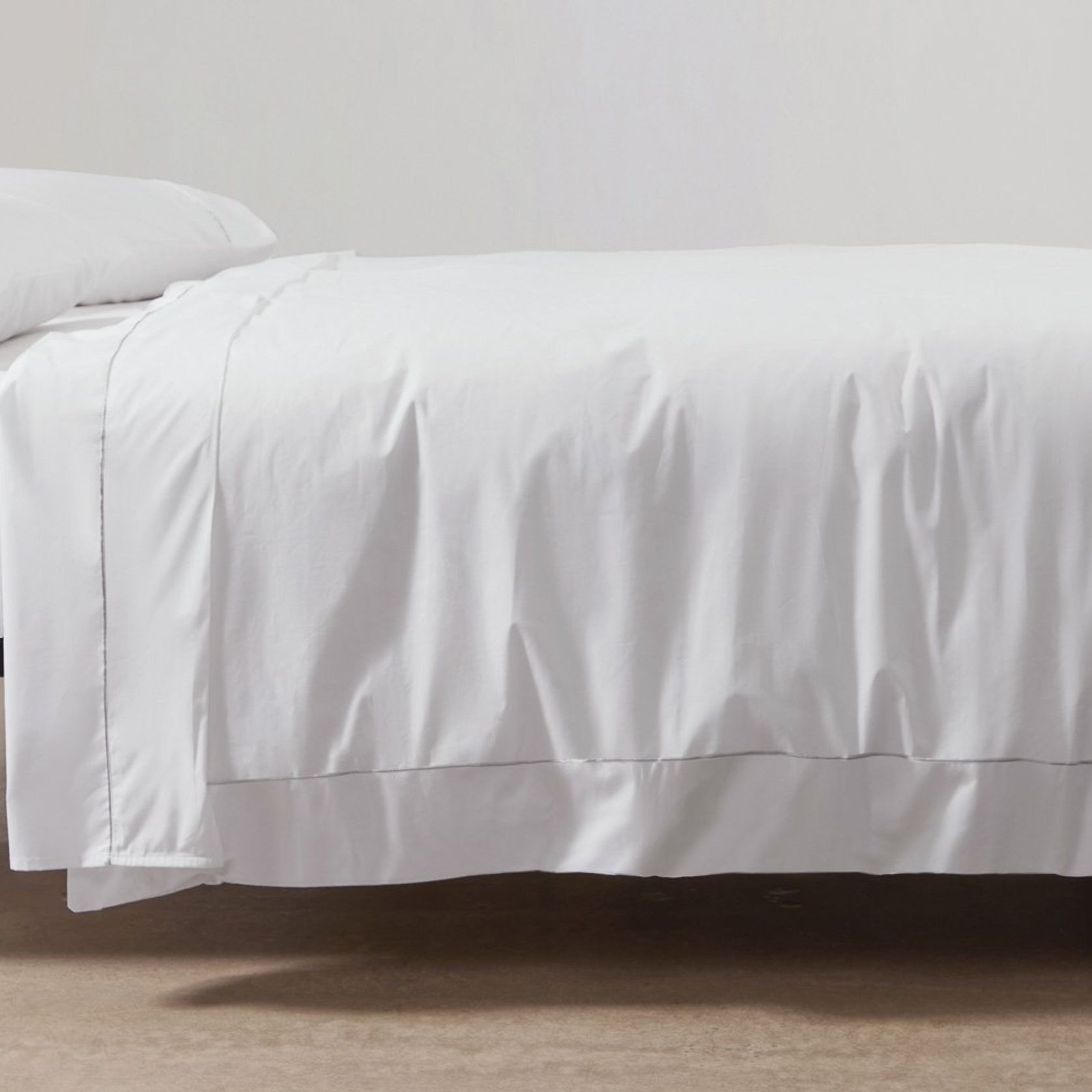 Cotton Percale Duvet Covers With Piping gallery detail image