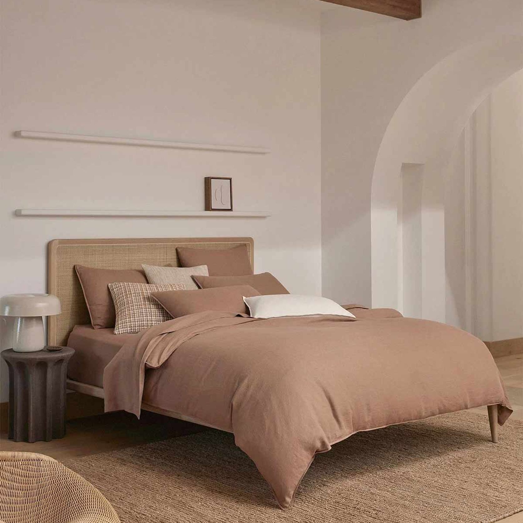 Ravello Linen Quilt Cover - Biscuit | Weave Home Bed Linen gallery detail image