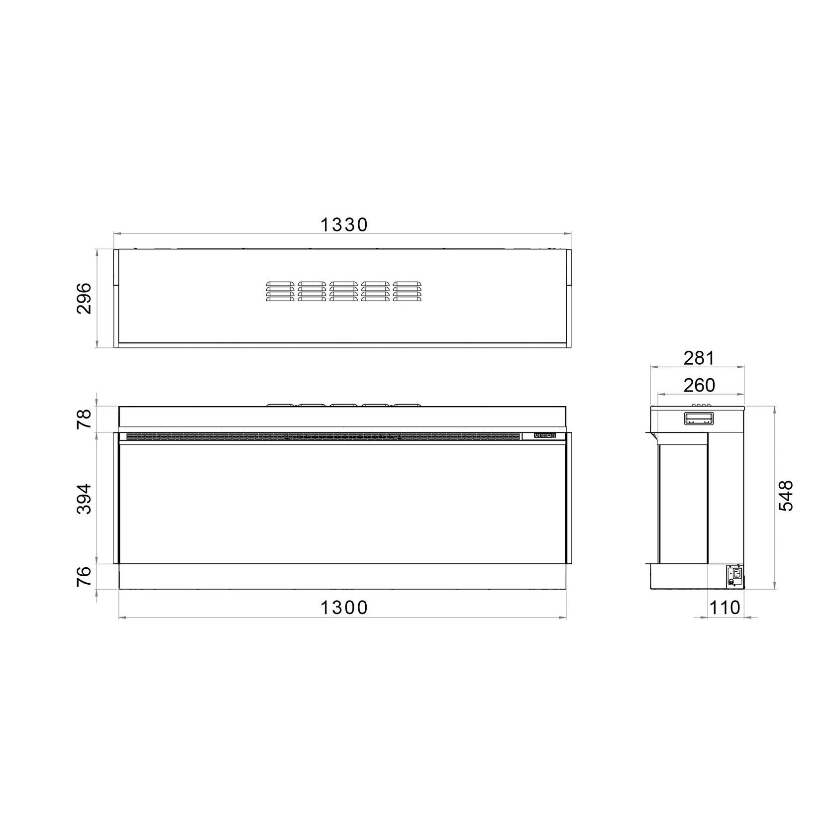 Rinnai ES 1300 Electric Fire gallery detail image