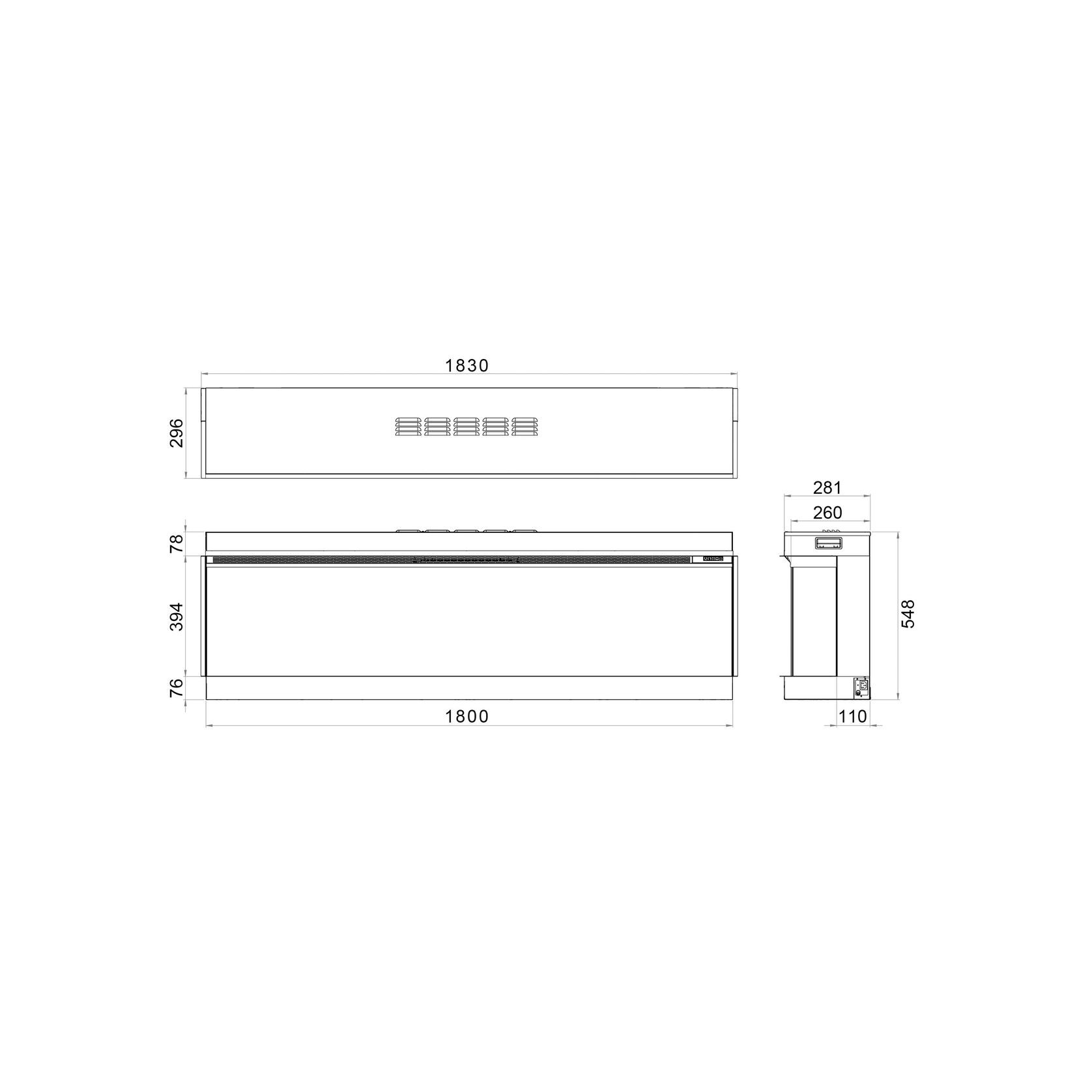 Rinnai ES 1800 Electric Fire gallery detail image