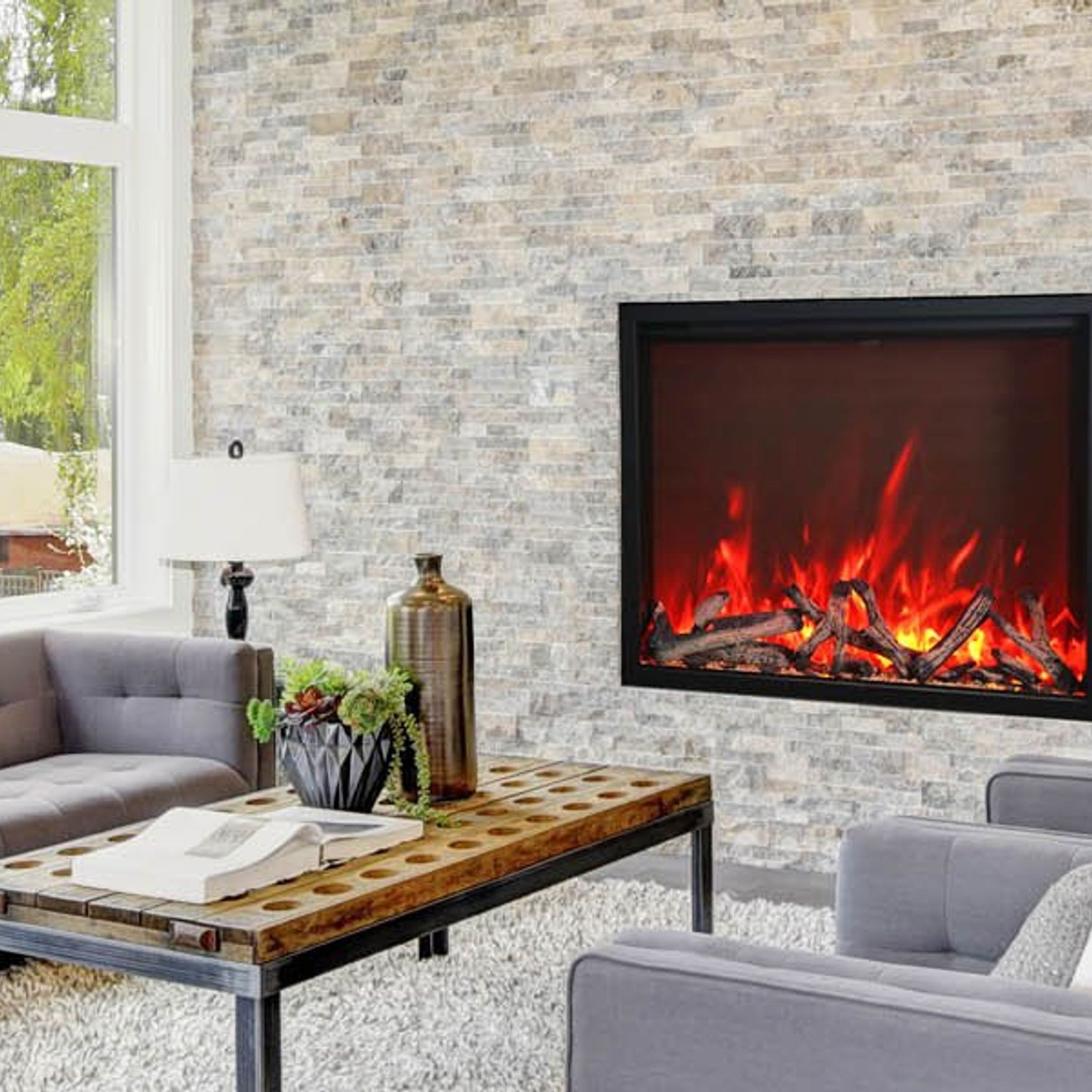 Amantii Traditional Trd48 Electric Fireplace gallery detail image
