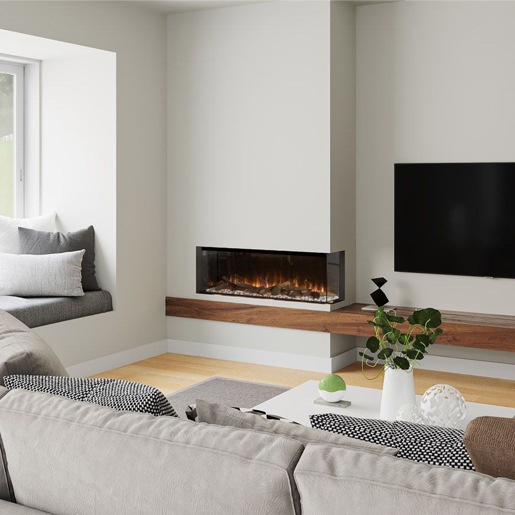 Ambe Multi49 Electric Fireplace | 1, 2 or 3 Sided gallery detail image