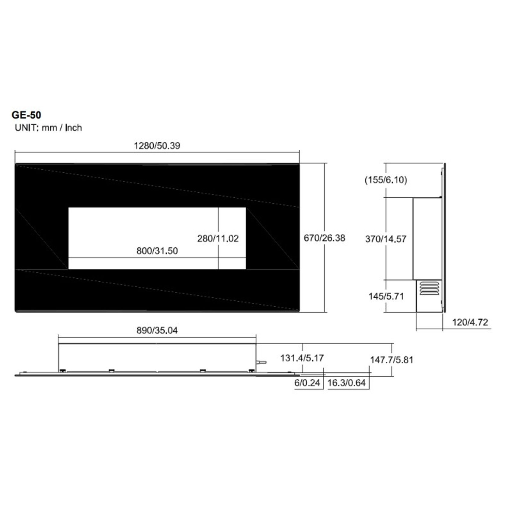 GE Linear Wall Mounted | Electric Fireplace gallery detail image