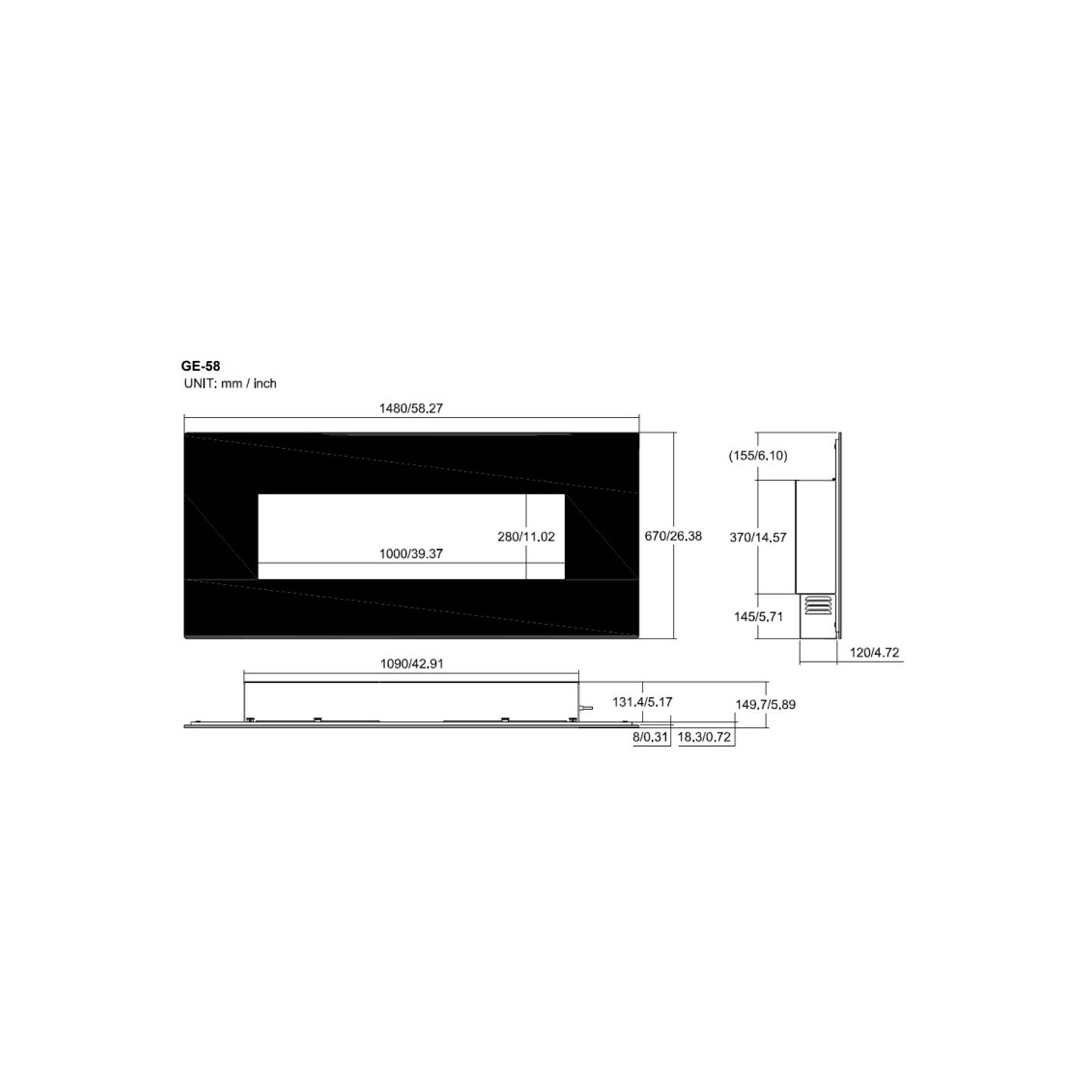 GE Linear Wall Mounted | Electric Fireplace gallery detail image