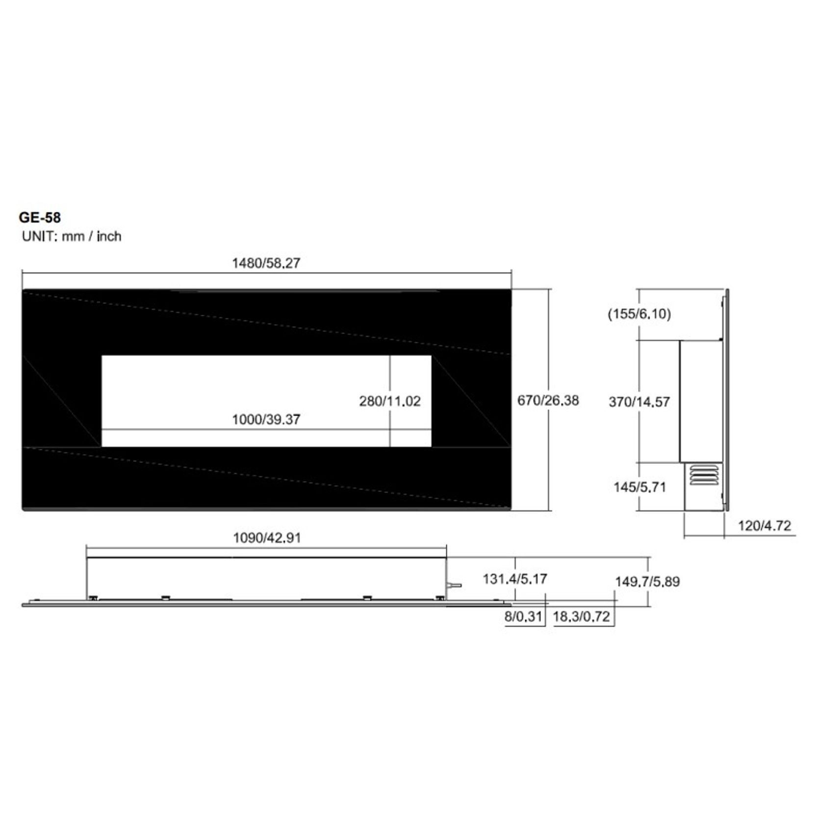 GE Linear Wall Mounted | Electric Fireplace gallery detail image