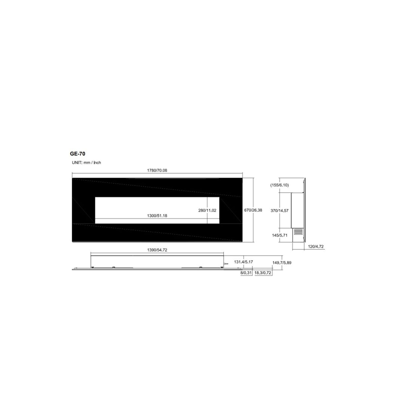 GE Linear Wall Mounted | Electric Fireplace gallery detail image